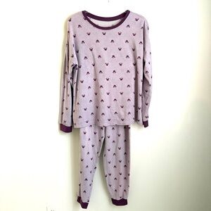 Disney | Women’s Purple Minnie Mouse All Over Long Sleeve Pajama Pants Set
